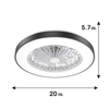 مروحة سقف حديثة مقاس 20 بوصة تعمل بالتحكم عن بعد